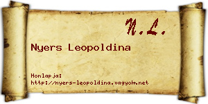 Nyers Leopoldina névjegykártya